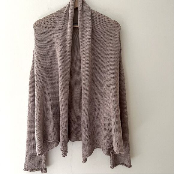 Wooden Ships Sweater Front Loose Knit Size Medium Beige Classic Capsule Neutral - Picture 2 of 7